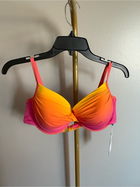 Bleu Rod Beattie Other - NWT Bleu Rod Beattie Underwire Bikini Top – Pink/Orange Colorblock (Size 14)